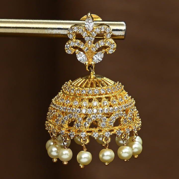 CZ Jhumka Earrings