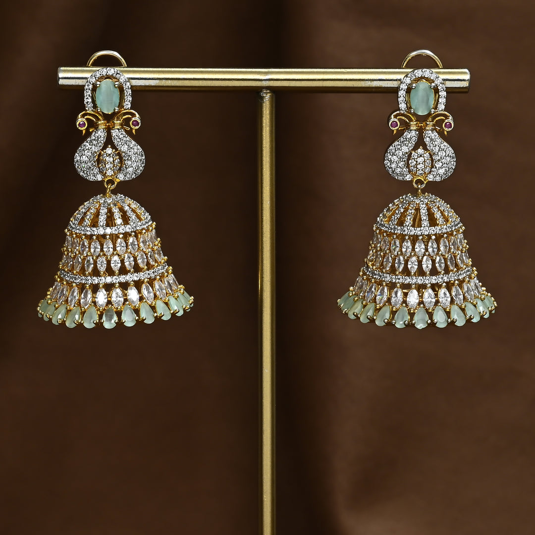 CZ Jhumka Earrings