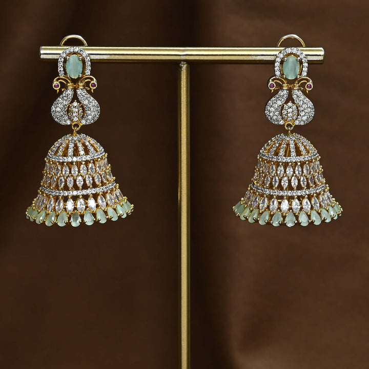 CZ Jhumka Earrings