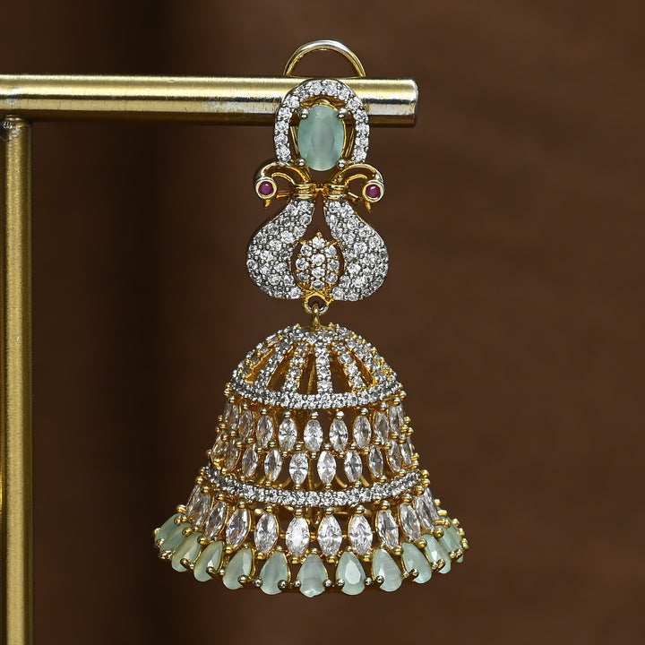 CZ Jhumka Earrings