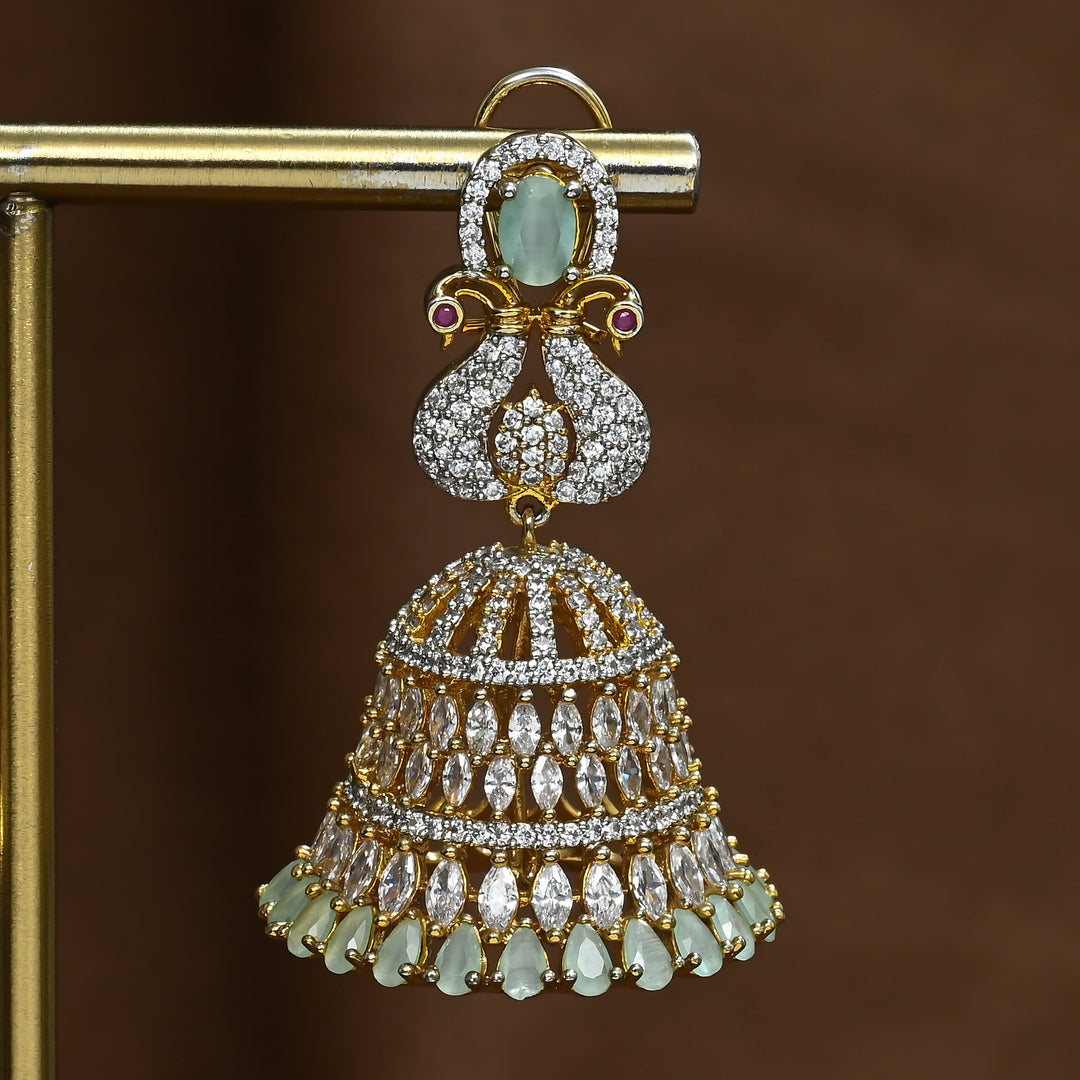 CZ Jhumka Earrings