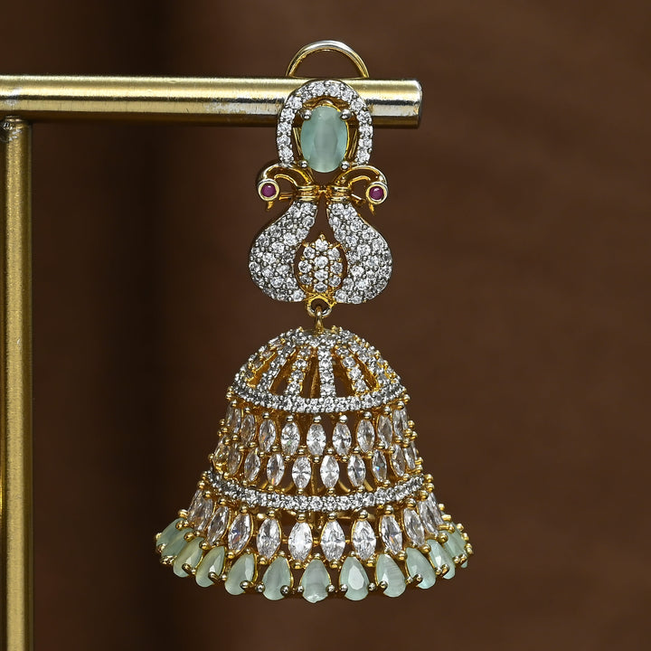 CZ Jhumka Earrings
