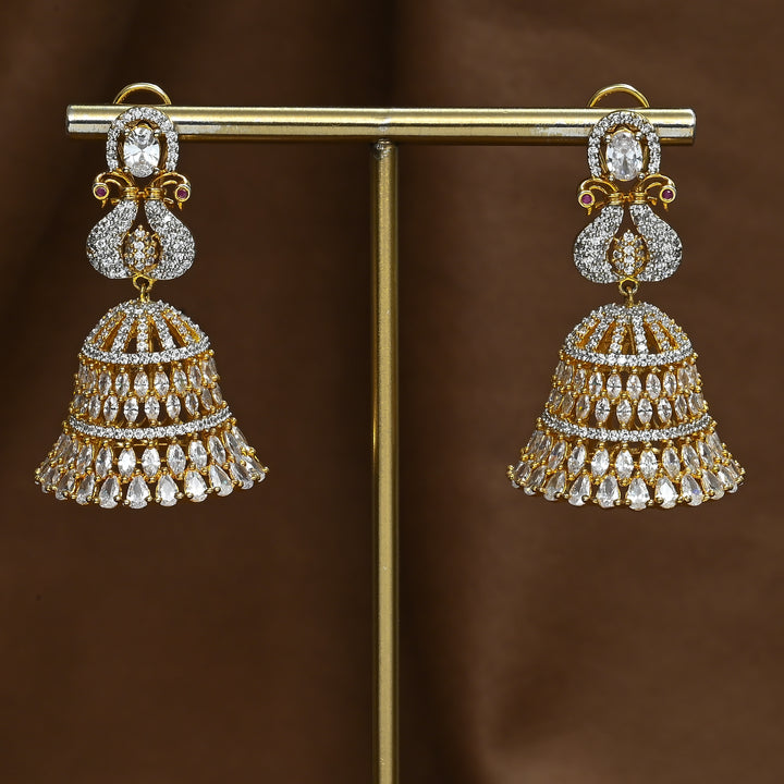 CZ Jhumka Earrings
