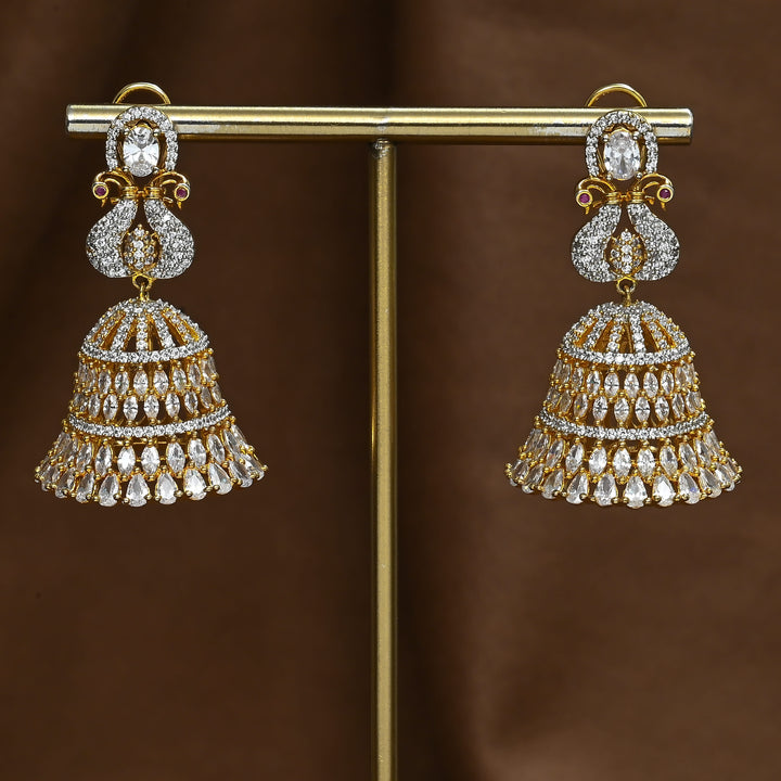 CZ Jhumka Earrings