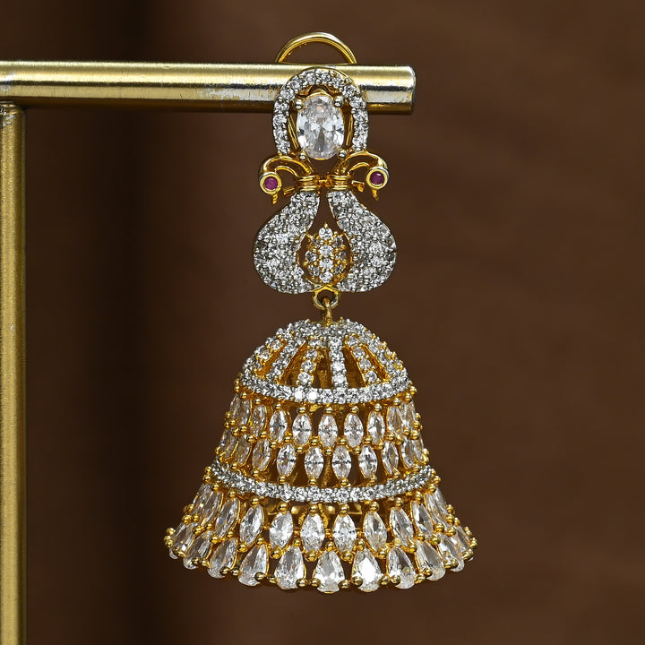 CZ Jhumka Earrings