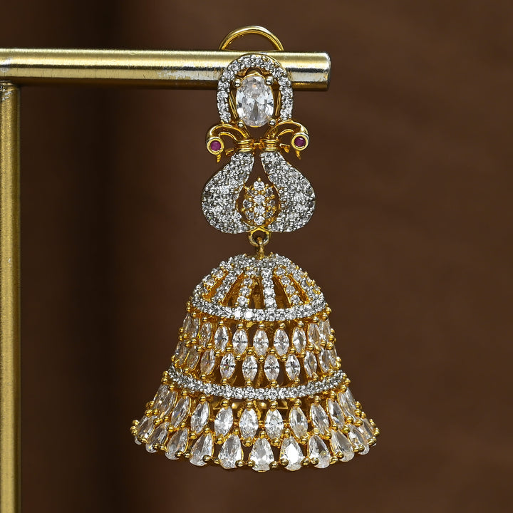 CZ Jhumka Earrings