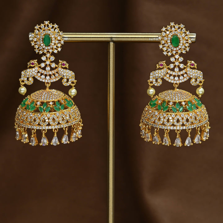CZ Emerald Jhumka