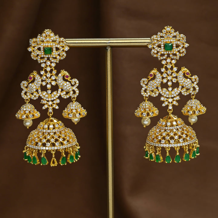 CZ Emerald Jhumka