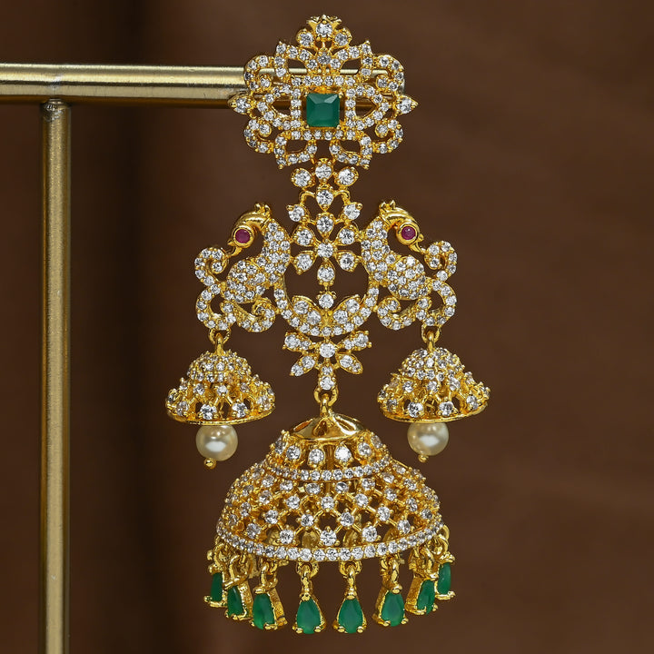 CZ Emerald Jhumka