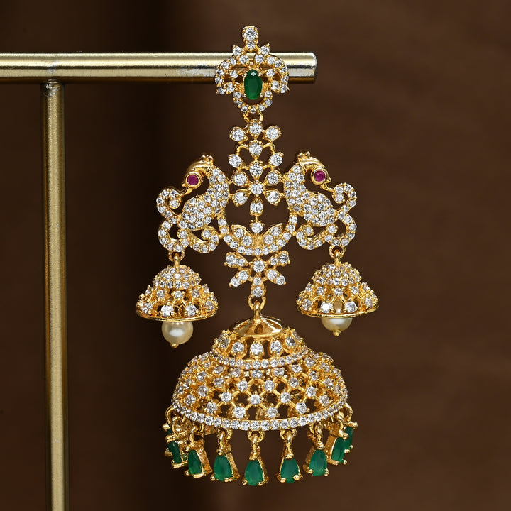 CZ Emerald Jhumka