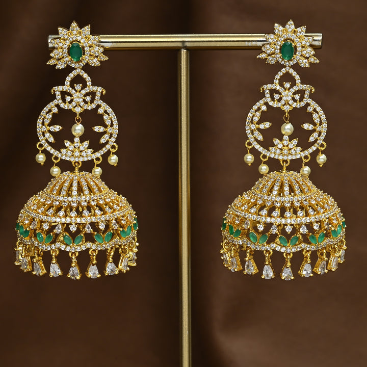 CZ Emerald Jhumka