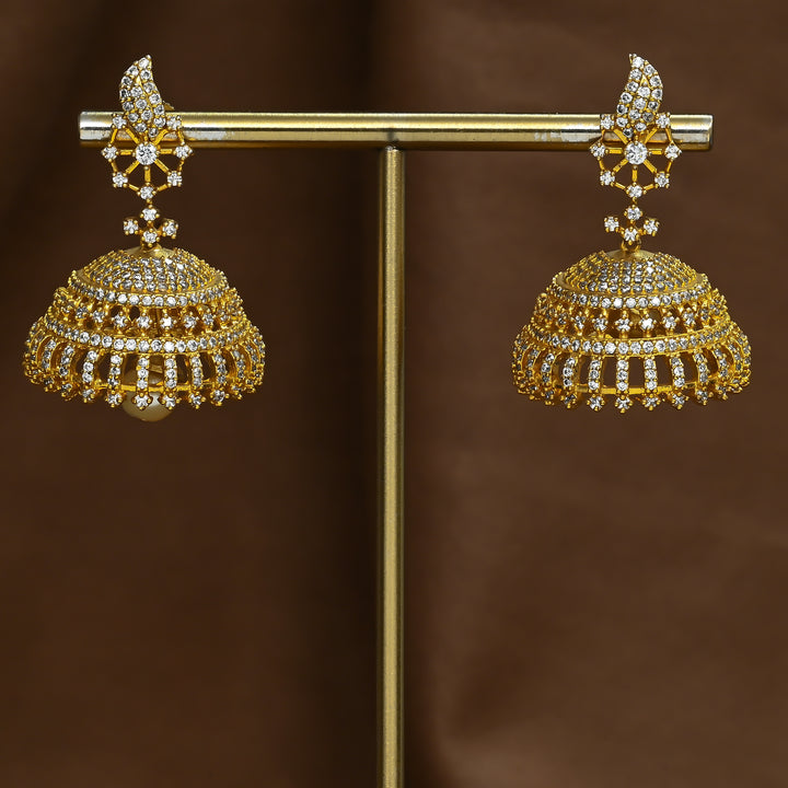 CZ Jhumka Earrings