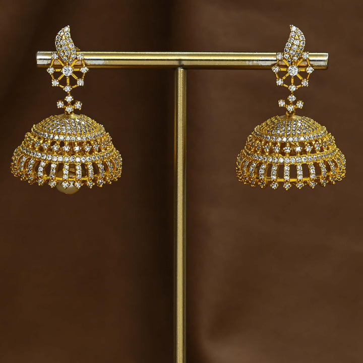 CZ Jhumka Earrings