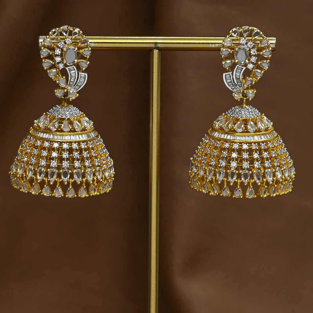 CZ Jhumka Earrings