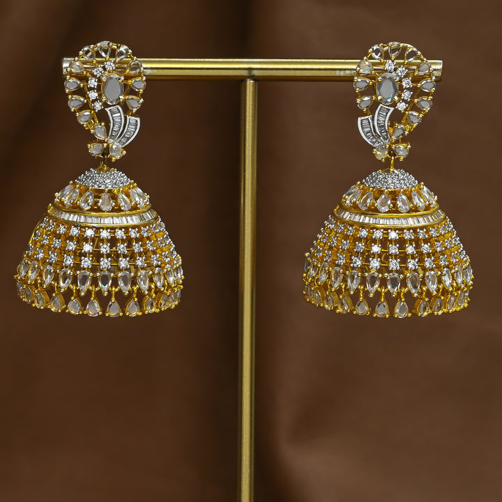 CZ Jhumka Earrings