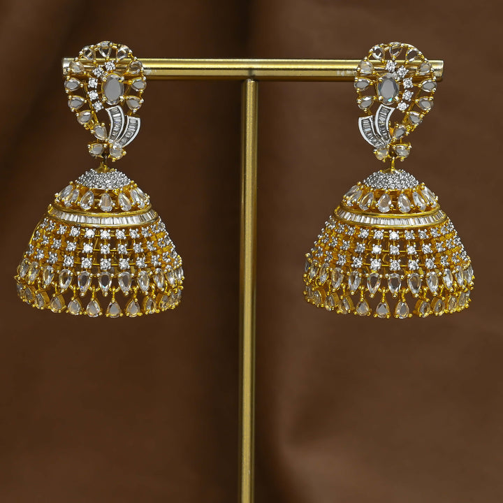 CZ Jhumka Earrings