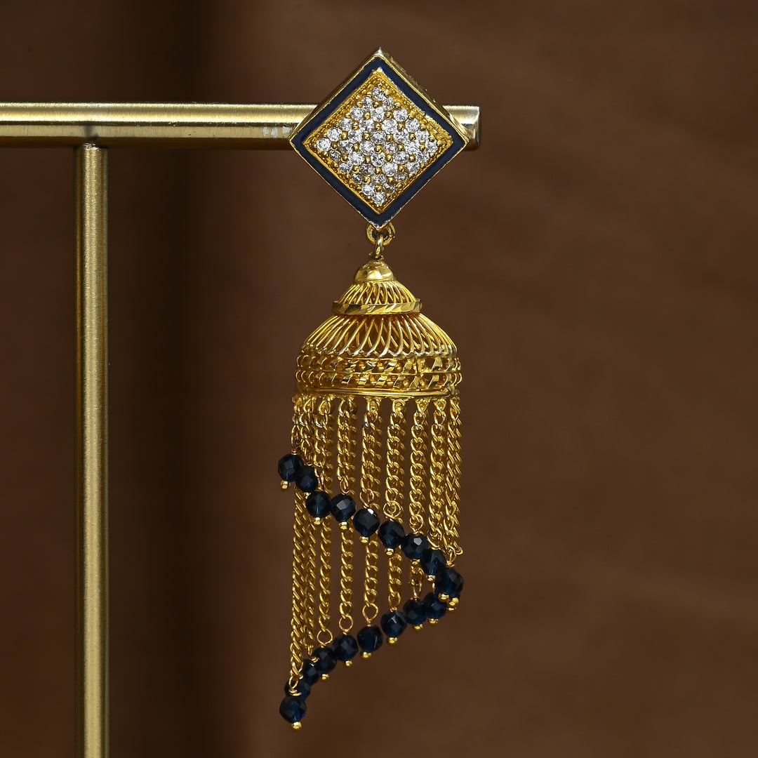 CZ Jhumka Earrings