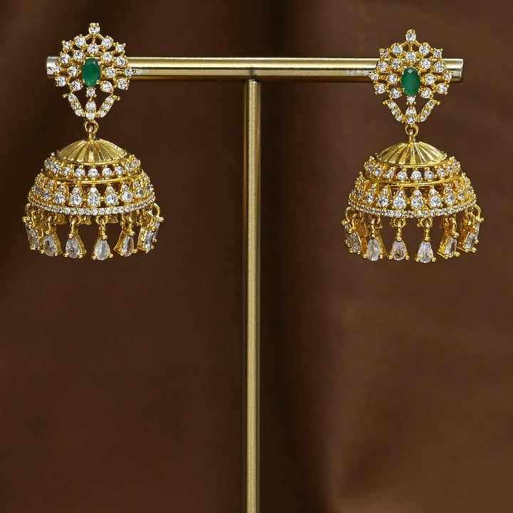 CZ Emerald Jhumka