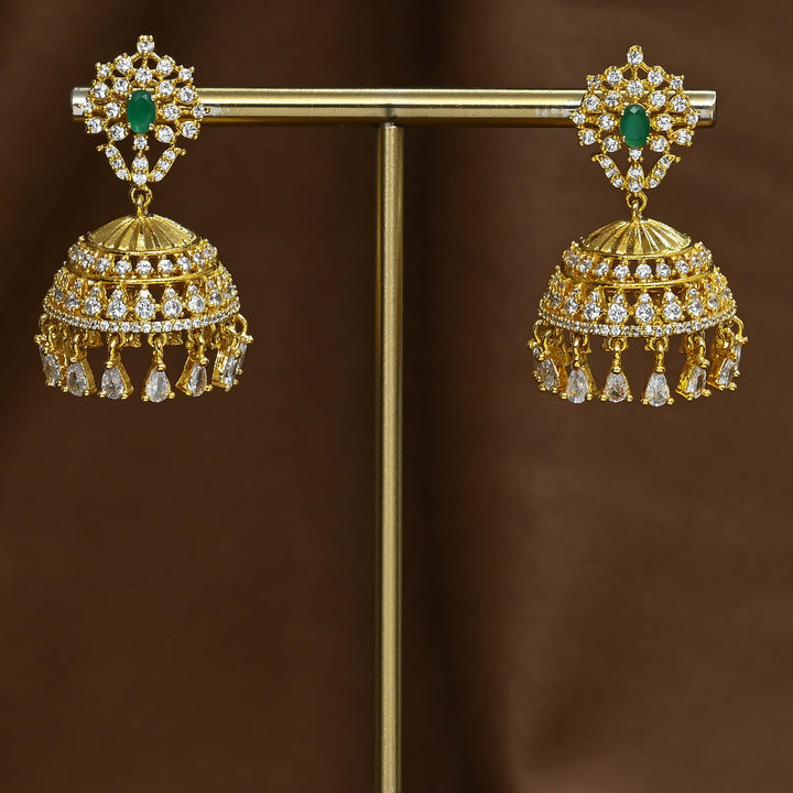 CZ Emerald Jhumka