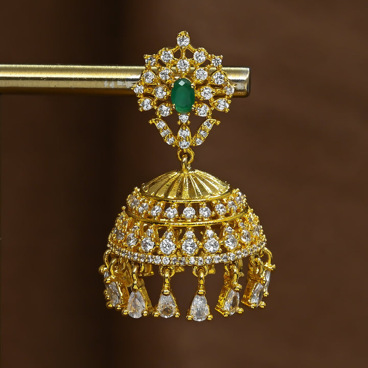CZ Emerald Jhumka