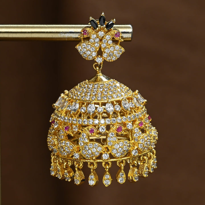 CZ Ruby Jhumka