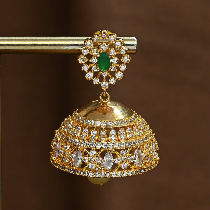 CZ Emerald Jhumka