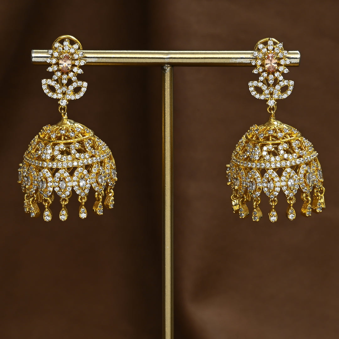 CZ Jhumka Earrings