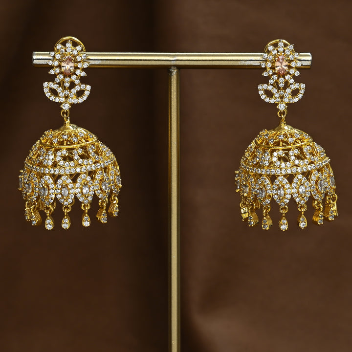 CZ Jhumka Earrings
