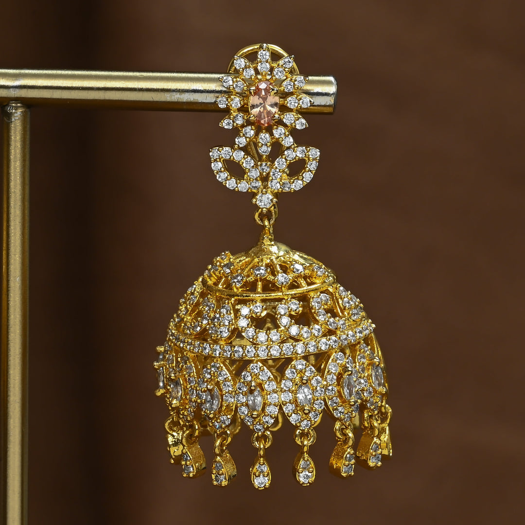CZ Jhumka Earrings