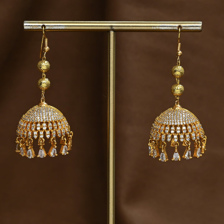 CZ Jhumka Earrings