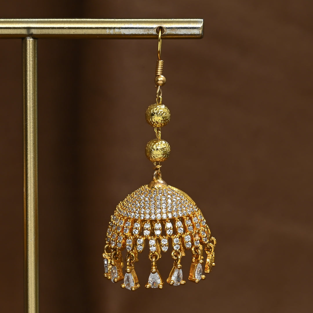 CZ Jhumka Earrings
