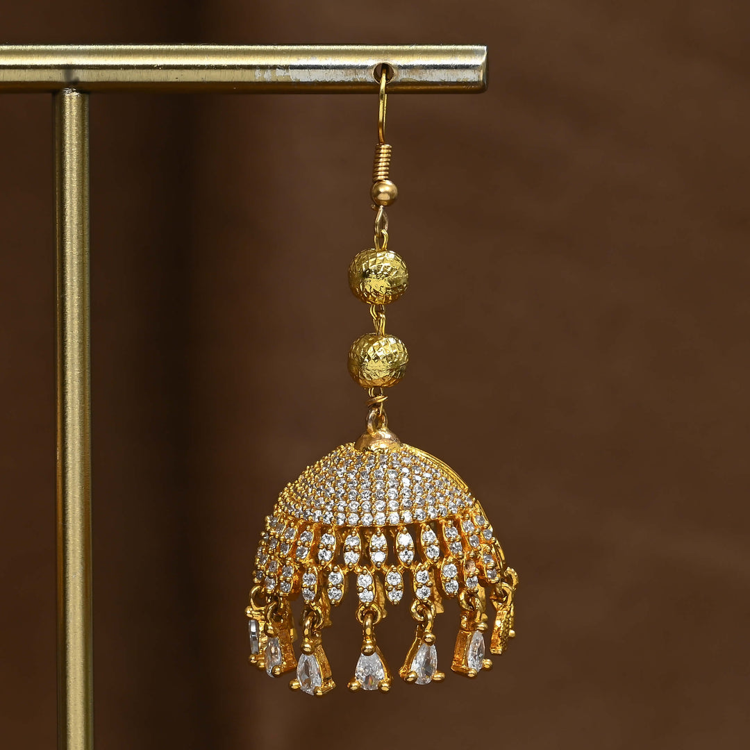 CZ Jhumka Earrings