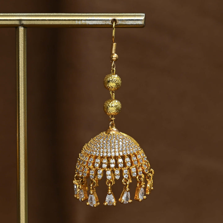 CZ Jhumka Earrings