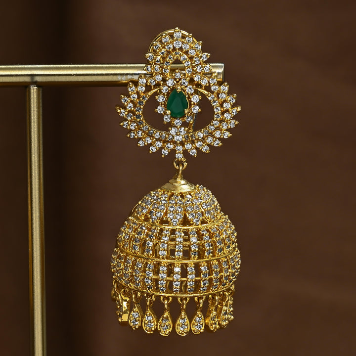 CZ Emerald Jhumka