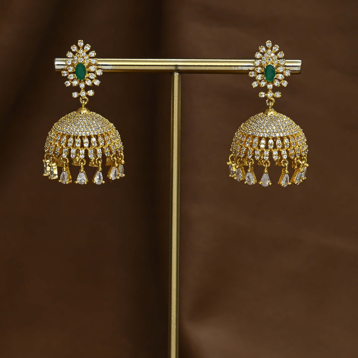 CZ Emerald Jhumka