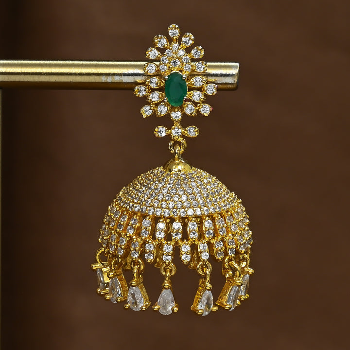 CZ Emerald Jhumka