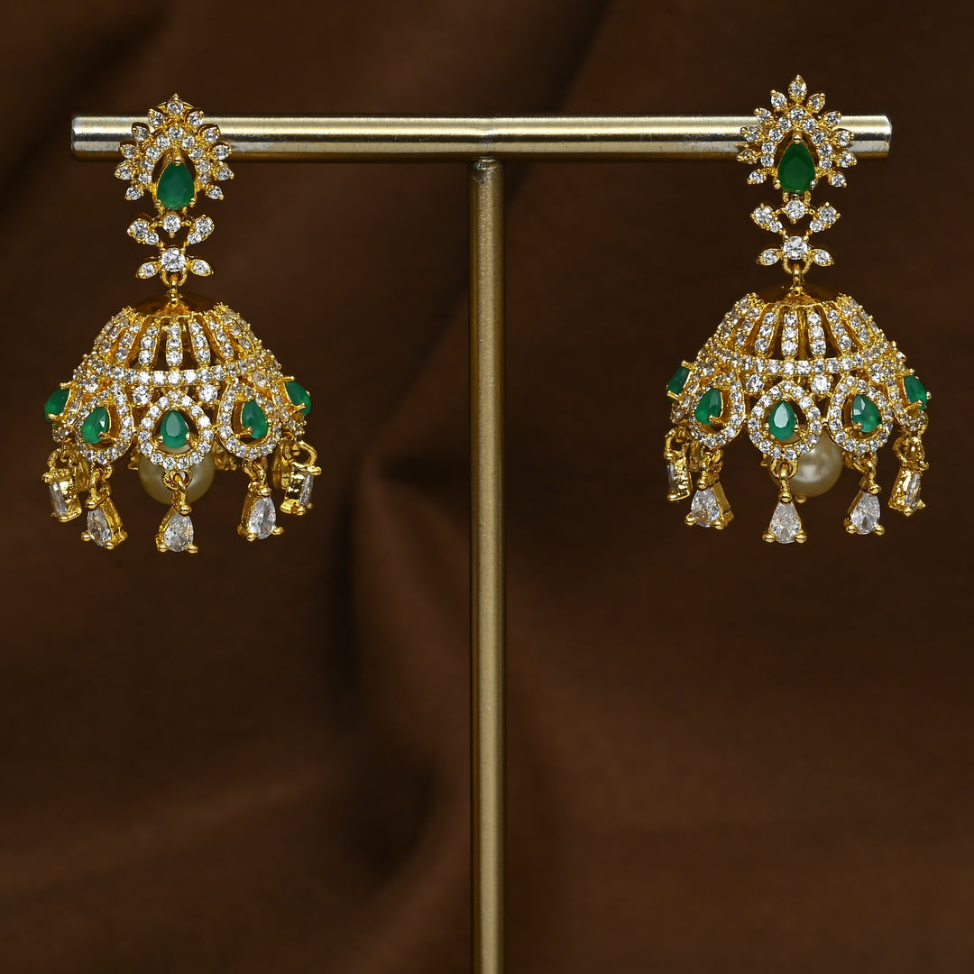 CZ Emerald Earrings