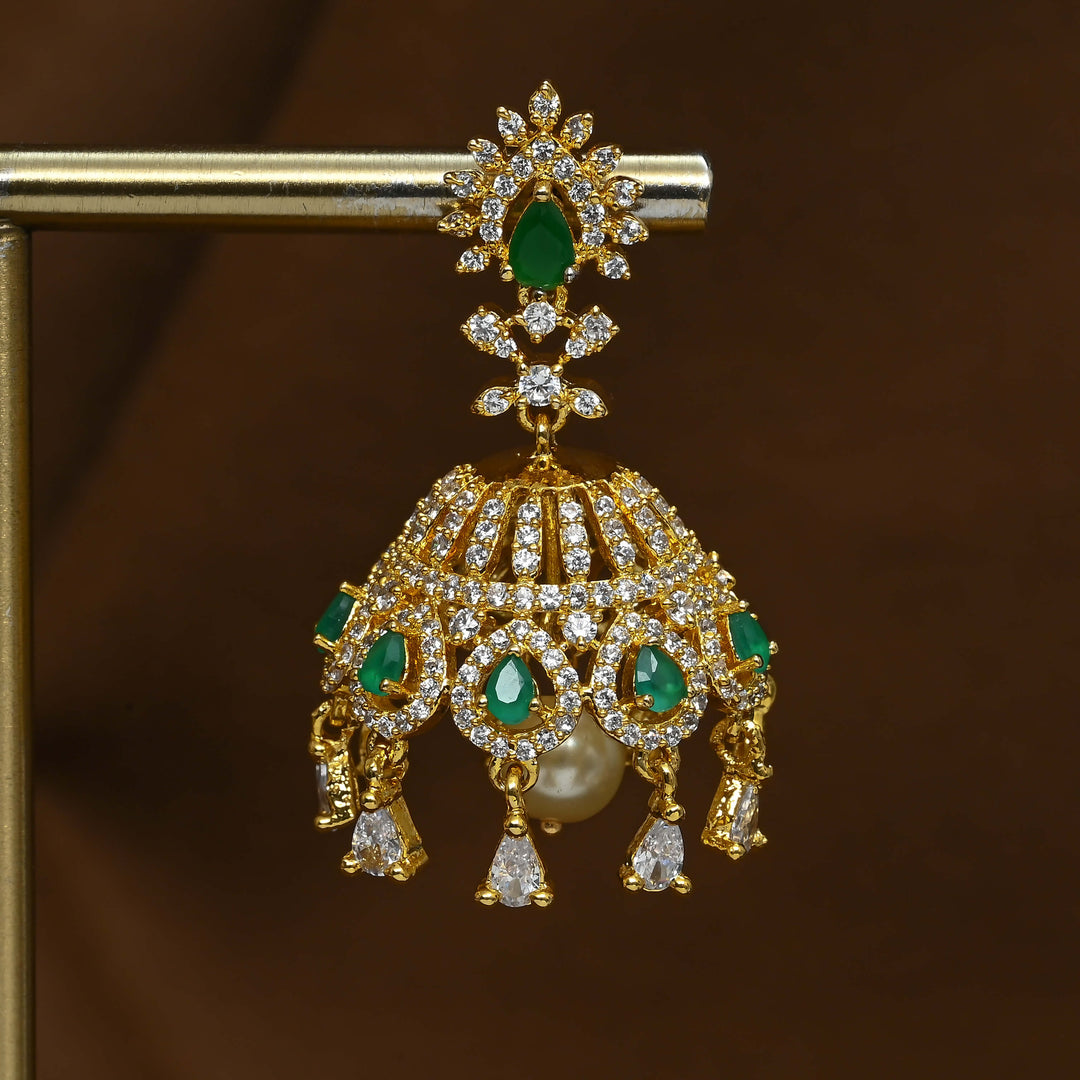 CZ Emerald Earrings