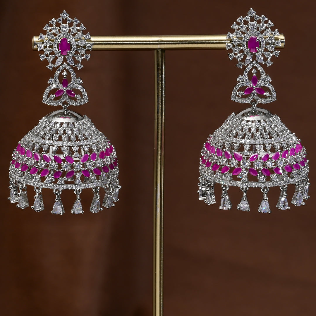 CZ Jhumka Earrings