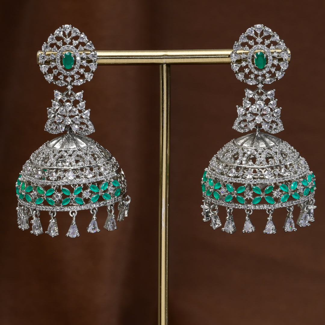 CZ Jhumka Earrings