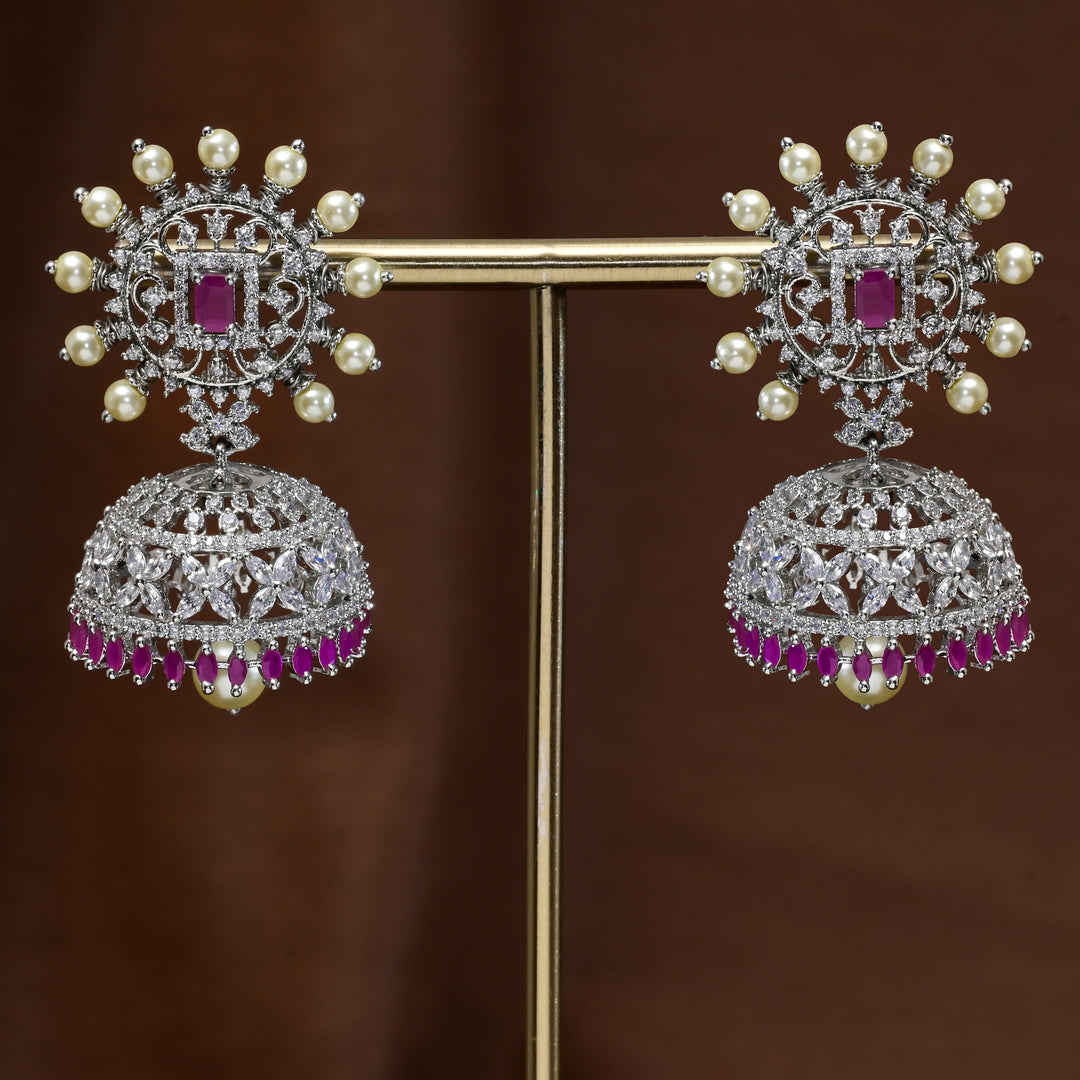 CZ Jhumka Earrings