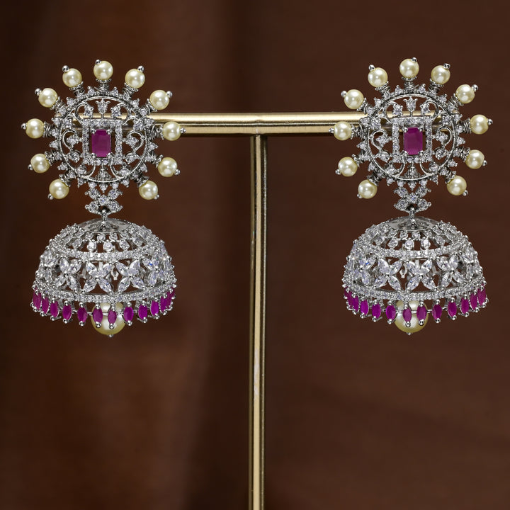 CZ Jhumka Earrings