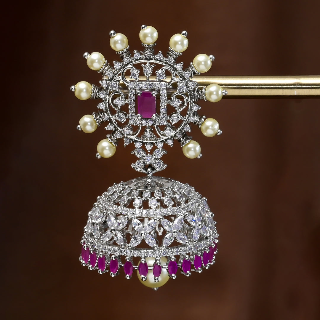 CZ Jhumka Earrings