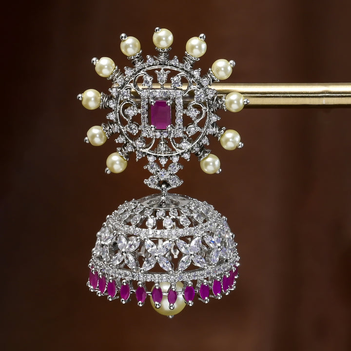 CZ Jhumka Earrings