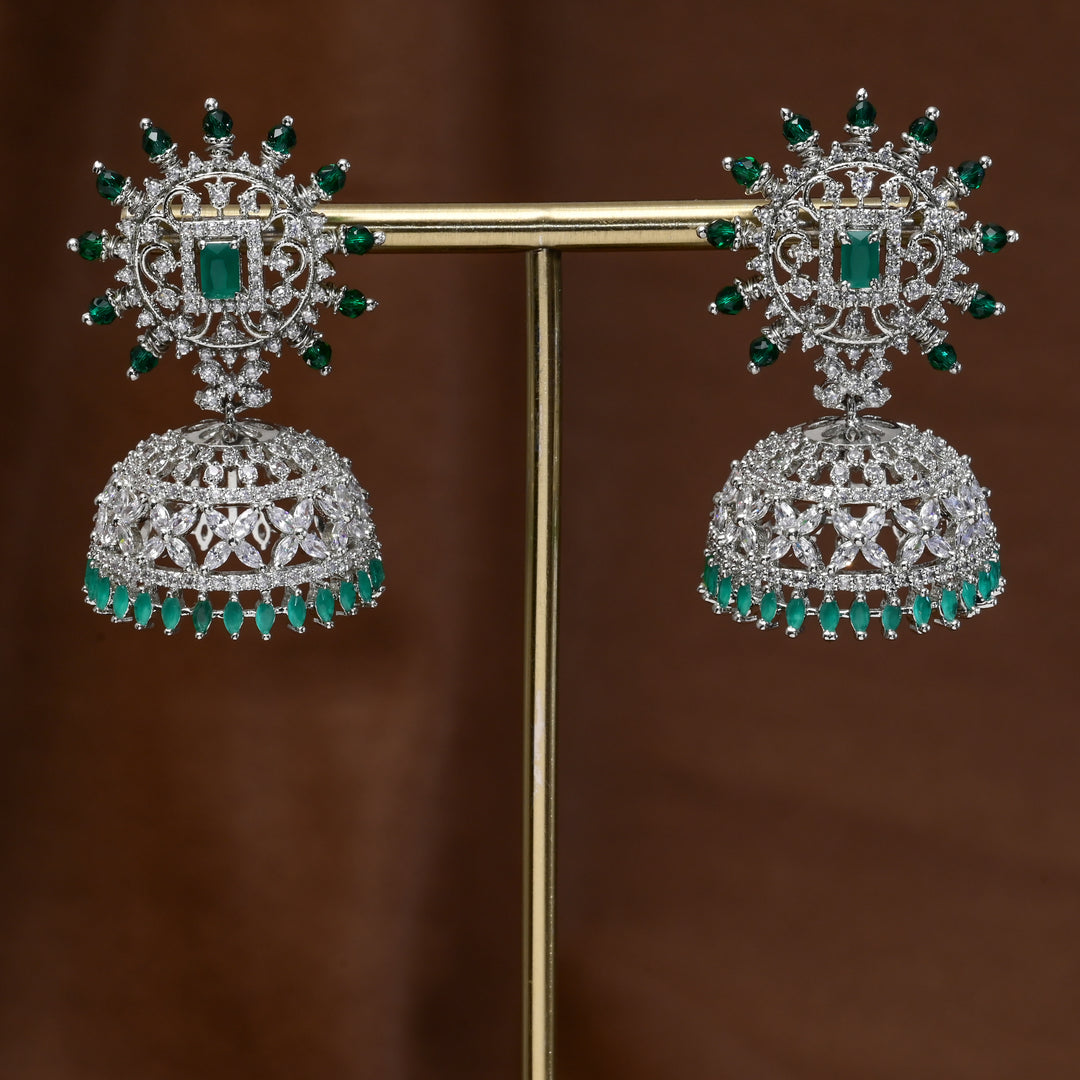 CZ Jhumka Earrings