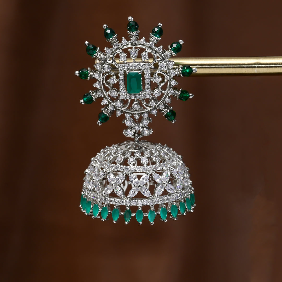 CZ Jhumka Earrings