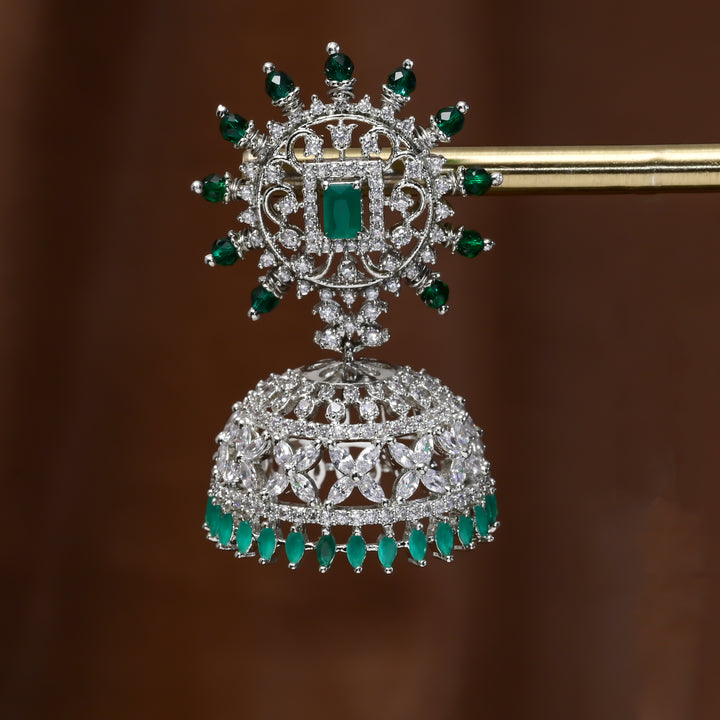 CZ Jhumka Earrings