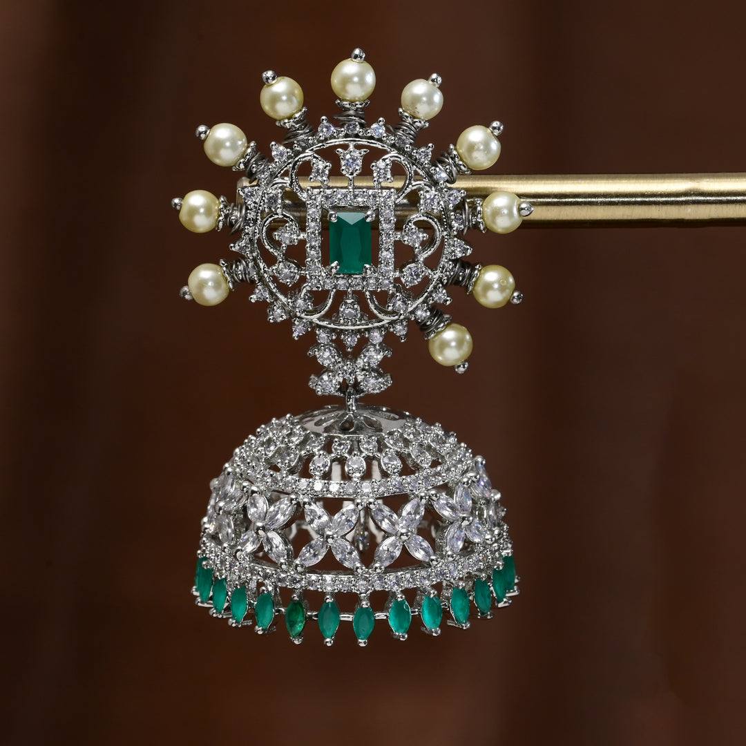 CZ Jhumka Earrings