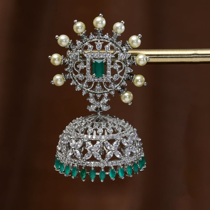 CZ Jhumka Earrings