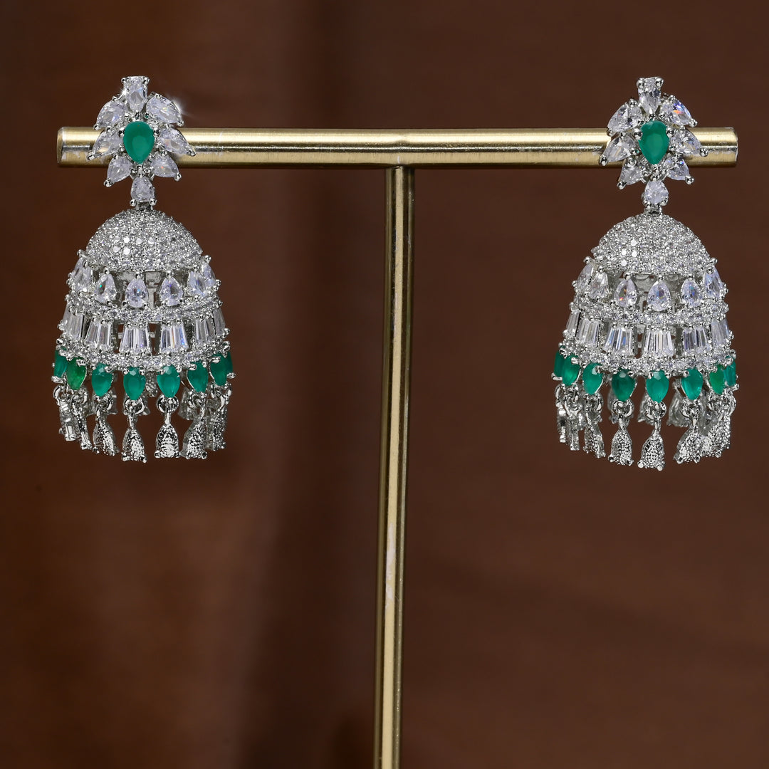 CZ Jhumka Earrings